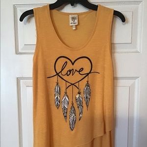 Self Esteem yellow sleeveless top